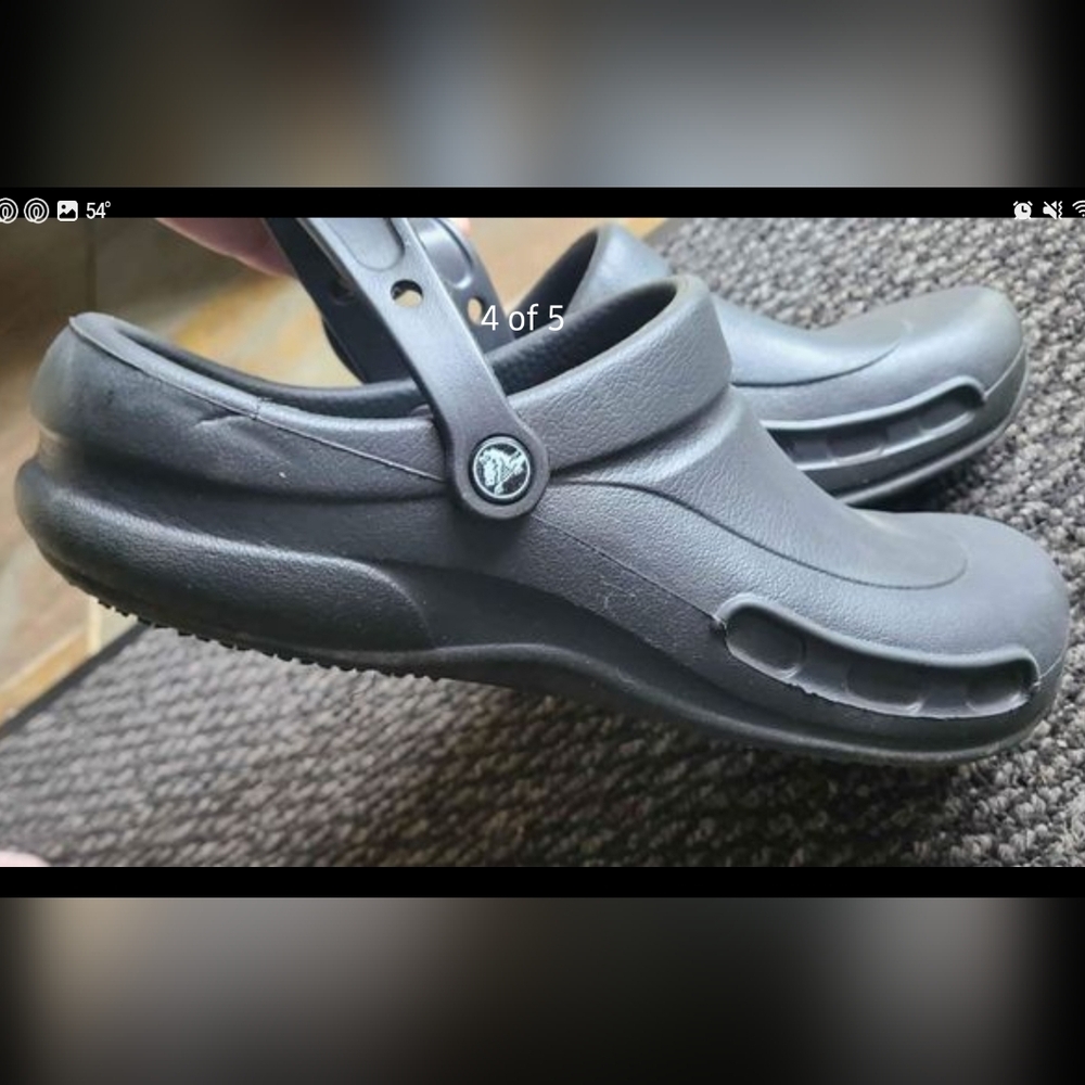 CROCS At Work size 13 Men's black slip on shoes - Picture 9 of 11